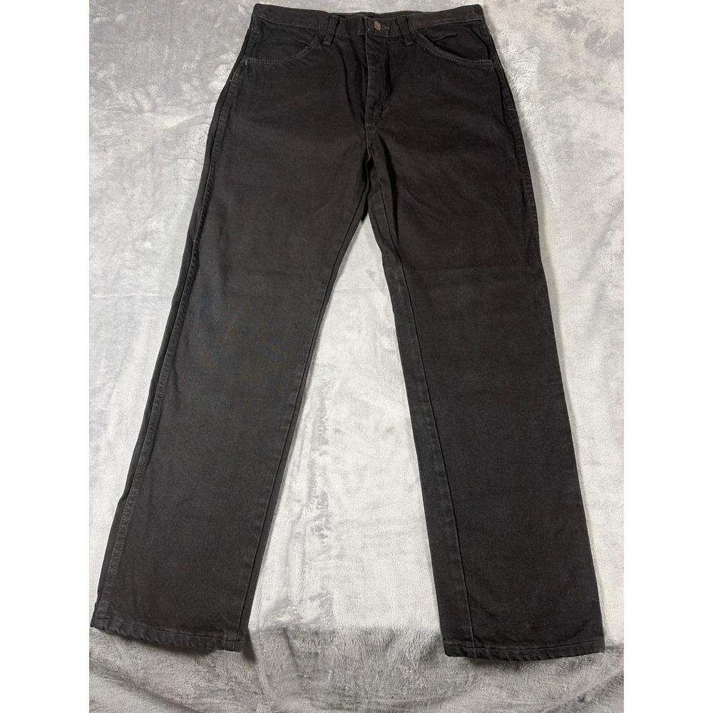 Rustler Mens Regular Fit Straight Leg Black Denim Jeans 87619CB 34x32